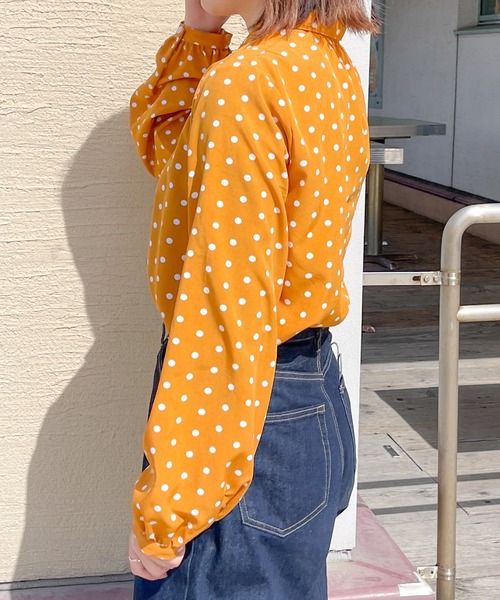 PairPair(ペアペア)の「丸襟ドットブラウス(シャツ/ブラウス・レディース・ピンク/オレンジ/ブルー・フリー)」の22枚目の写真
