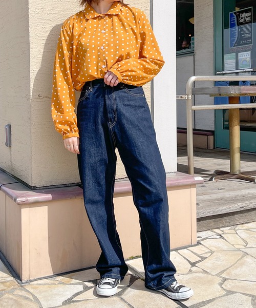 PairPair(ペアペア)の「丸襟ドットブラウス(シャツ/ブラウス・レディース・ピンク/オレンジ/ブルー・フリー)」の19枚目の写真