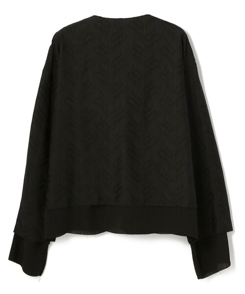 SASQUATCHfabrix.(サスクワァッチファブリックス)の「Sasquatchfabrix./サスクワッチファブリックス/TARBAL LACE NONECK L/S SHIRT JKT(ノーカラージャケット・メンズ・ブラック/ホワイト・LARGE)」の4枚目の写真
