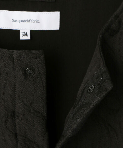 SASQUATCHfabrix.(サスクワァッチファブリックス)の「Sasquatchfabrix./サスクワッチファブリックス/TARBAL LACE NONECK L/S SHIRT JKT(ノーカラージャケット・メンズ・ブラック/ホワイト・LARGE)」の17枚目の写真