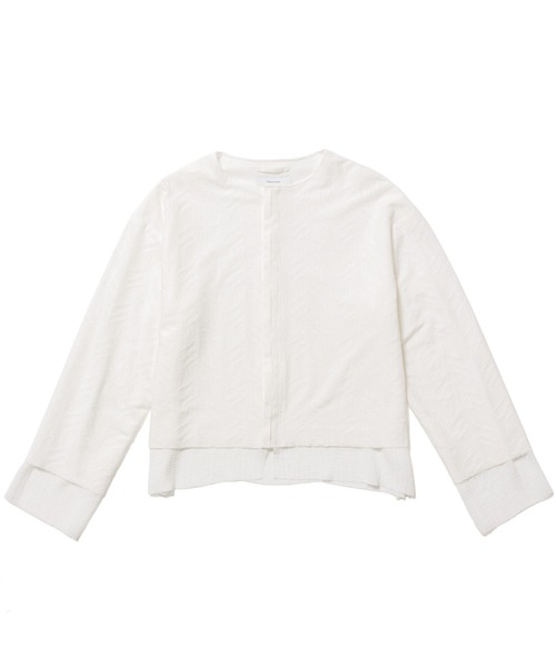 SASQUATCHfabrix.(サスクワァッチファブリックス)の「Sasquatchfabrix./サスクワッチファブリックス/TARBAL LACE NONECK L/S SHIRT JKT(ノーカラージャケット・メンズ・ブラック/ホワイト・LARGE)」の13枚目の写真
