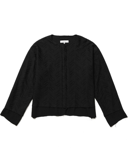 SASQUATCHfabrix.(サスクワァッチファブリックス)の「Sasquatchfabrix./サスクワッチファブリックス/TARBAL LACE NONECK L/S SHIRT JKT(ノーカラージャケット・メンズ・ブラック/ホワイト・LARGE)」の15枚目の写真