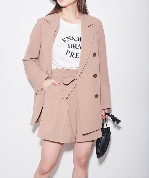 FREE'S MART（フリーズマート）の「◆麻調合繊ハイウエストタックショートパンツ（その他パンツ・レディース・ホワイト/ベージュ/ブラウン/グリーン/ベージュ系その他・SMALL/MEDIUM）」の13枚目の写真