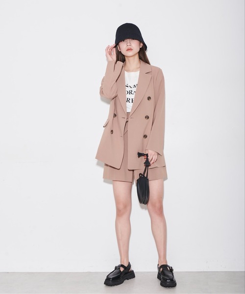 FREE'S MART（フリーズマート）の「◆麻調合繊ハイウエストタックショートパンツ（その他パンツ・レディース・ホワイト/ベージュ/ブラウン/グリーン/ベージュ系その他・SMALL/MEDIUM）」の16枚目の写真