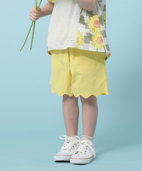 trois lapins kp(トロワラパンケーピー)の「ストレッチブロードショートパンツ(110-130cm)(その他パンツ・キッズ・ベージュ/ブラック/イエロー・120cm/110cm/130cm)」の3枚目の写真