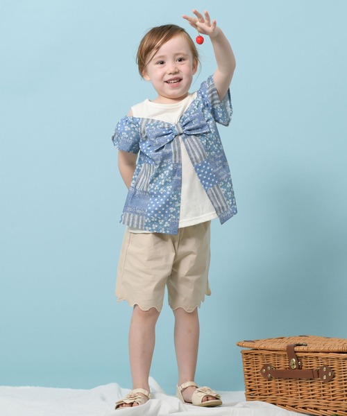 trois lapins kp(トロワラパンケーピー)の「ストレッチブロードショートパンツ(110-130cm)(その他パンツ・キッズ・ベージュ/ブラック/イエロー・120cm/110cm/130cm)」の15枚目の写真