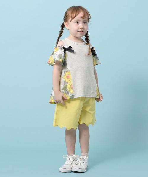 trois lapins kp(トロワラパンケーピー)の「ストレッチブロードショートパンツ(110-130cm)(その他パンツ・キッズ・ベージュ/ブラック/イエロー・120cm/110cm/130cm)」の8枚目の写真