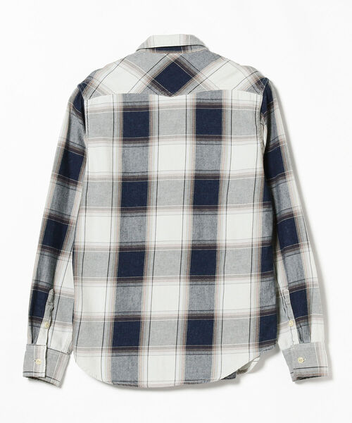 REMI RELIEF（レミレリーフ）の「REMI RELIEF × BEAMS PLUS / 別注 Indigo Check Shirt（シャツ/ブラウス・メンズ・ホワイト/サックスブルー・SMALL/MEDIUM/LARGE/X-LARGE）」の19枚目の写真