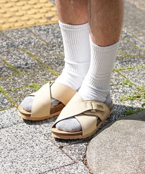 EDWIN（エドウィン）の「【EDWIN/エドウィン】リップストップ　クロスベルトサンダル　ワンポイントブランドロゴ（サンダル・メンズ・ブラック/カーキ/マスタード/ベージュ・25cm/27cm/28cm/26cm）」の16枚目の写真