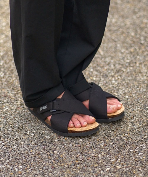 EDWIN（エドウィン）の「【EDWIN/エドウィン】リップストップ　クロスベルトサンダル　ワンポイントブランドロゴ（サンダル・メンズ・ブラック/カーキ/マスタード/ベージュ・25cm/27cm/28cm/26cm）」の17枚目の写真