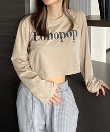 Opinion korean town（オピニオン コリアン タウン）の「Crop Logo Tee（Tシャツ/カットソー）」