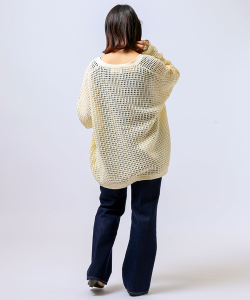 B.C STOCK(ベーセーストック)の「CRH CROCHET KNIT CARDIGAN(ニット/セーター・メンズ・ブラック/ホワイト系その他・MEDIUM/LARGE)」の7枚目の写真