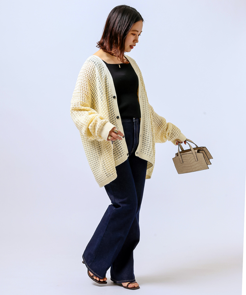 B.C STOCK(ベーセーストック)の「CRH CROCHET KNIT CARDIGAN(ニット/セーター・メンズ・ブラック/ホワイト系その他・MEDIUM/LARGE)」の8枚目の写真