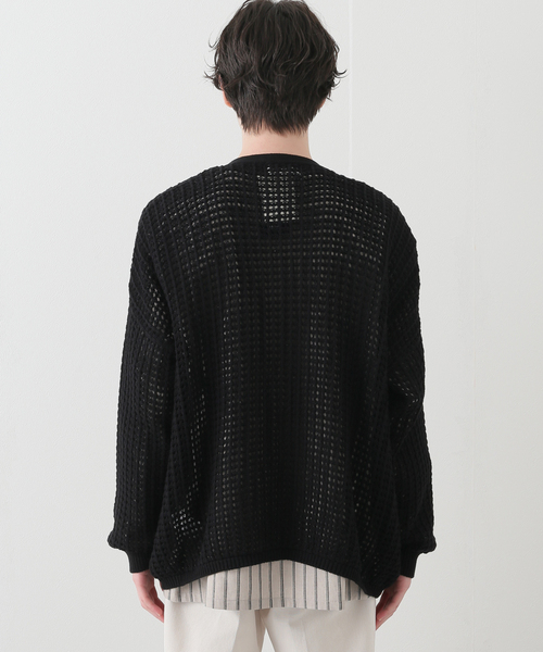 B.C STOCK(ベーセーストック)の「CRH CROCHET KNIT CARDIGAN(ニット/セーター・メンズ・ブラック/ホワイト系その他・MEDIUM/LARGE)」の17枚目の写真