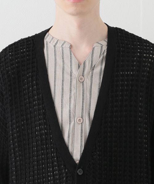 B.C STOCK(ベーセーストック)の「CRH CROCHET KNIT CARDIGAN(ニット/セーター・メンズ・ブラック/ホワイト系その他・MEDIUM/LARGE)」の18枚目の写真