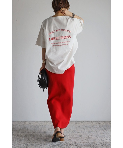 Bonjour Sagan（ボンジュールサガン）の「バックプリントロゴTシャツ（Tシャツ/カットソー・レディース・ブラック/レッド/グリーン・FREE）」の11枚目の写真