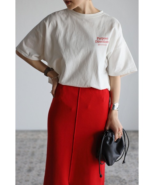 Bonjour Sagan（ボンジュールサガン）の「バックプリントロゴTシャツ（Tシャツ/カットソー・レディース・ブラック/レッド/グリーン・FREE）」の16枚目の写真