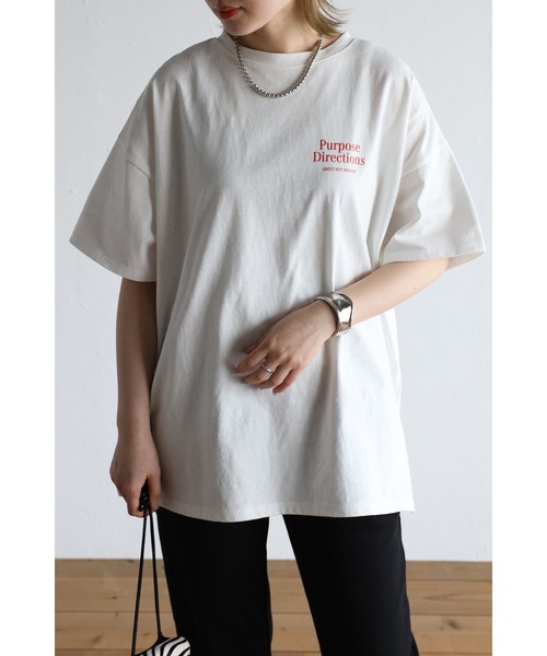 Bonjour Sagan（ボンジュールサガン）の「バックプリントロゴTシャツ（Tシャツ/カットソー・レディース・ブラック/レッド/グリーン・FREE）」の21枚目の写真