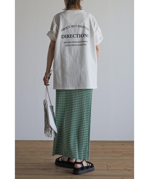 Bonjour Sagan（ボンジュールサガン）の「バックプリントロゴTシャツ（Tシャツ/カットソー・レディース・ブラック/レッド/グリーン・FREE）」の9枚目の写真