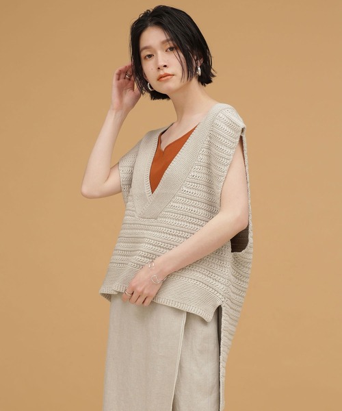 Lb 03 バーティカルネックベスト ベスト Nano Universe ナノユニバース のファッション通販 Zozotown