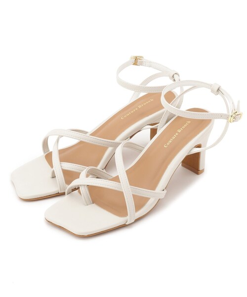 couture brooch(クチュールブローチ)の「◆カラーコードサンダル(サンダル・レディース・黄緑系/オフホワイト/ブラック/ベビーピンク・30/35/45)」の2枚目の写真