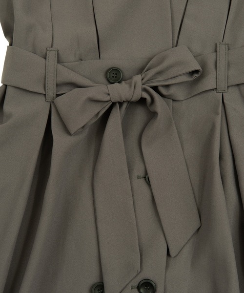 PUNYUS（プニュズ）の「カシュクールロングワンピース（ワンピース・レディース・ベージュ/グリーン/ダークグレー・1/2/4/3）」の9枚目の写真