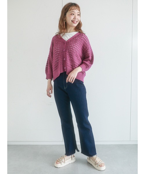 ehka sopo(エヘカソポ)の「ちびロゴTシャツ(Tシャツ/カットソー・レディース・ブラック/サックスブルー/オレンジ/オフホワイト・フリ-)」の7枚目の写真