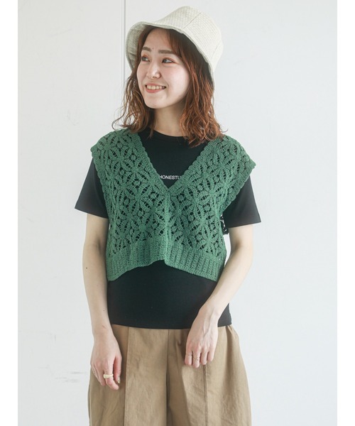 ehka sopo(エヘカソポ)の「ちびロゴTシャツ(Tシャツ/カットソー・レディース・ブラック/サックスブルー/オレンジ/オフホワイト・フリ-)」の10枚目の写真