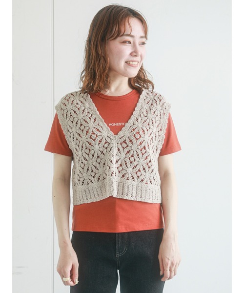 ehka sopo(エヘカソポ)の「ちびロゴTシャツ(Tシャツ/カットソー・レディース・ブラック/サックスブルー/オレンジ/オフホワイト・フリ-)」の14枚目の写真