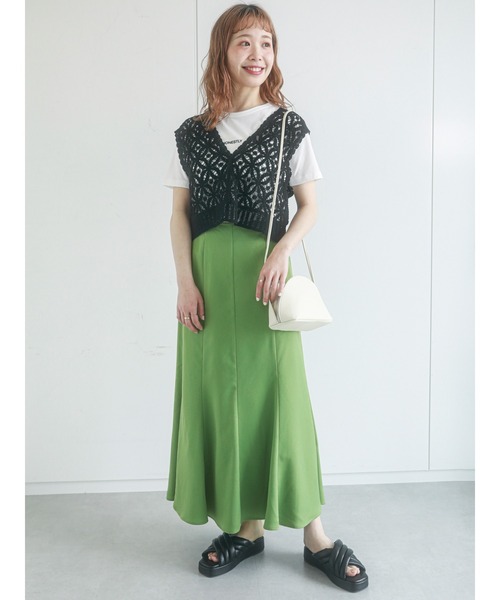 ehka sopo(エヘカソポ)の「ちびロゴTシャツ(Tシャツ/カットソー・レディース・ブラック/サックスブルー/オレンジ/オフホワイト・フリ-)」の16枚目の写真