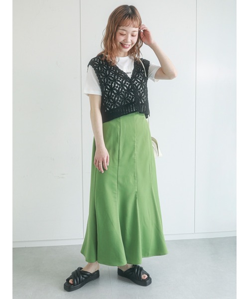 ehka sopo(エヘカソポ)の「ちびロゴTシャツ(Tシャツ/カットソー・レディース・ブラック/サックスブルー/オレンジ/オフホワイト・フリ-)」の17枚目の写真