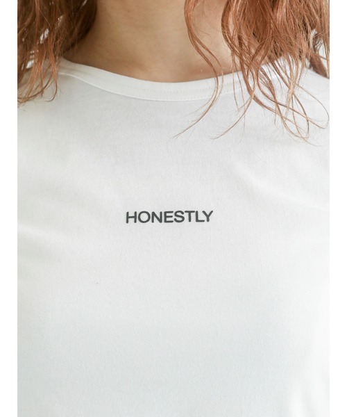 ehka sopo(エヘカソポ)の「ちびロゴTシャツ(Tシャツ/カットソー・レディース・ブラック/サックスブルー/オレンジ/オフホワイト・フリ-)」の22枚目の写真