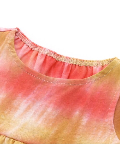 BREEZE（ブリーズ）の「タイダイチュニック（チュニック・キッズ・ピンク/ミント/イエロー・80/130/120/140/90/110/100）」の7枚目の写真