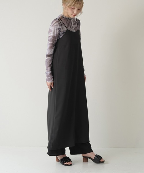 Lull（ルル）の「【Lull / ルル】ダブルストラップキャミワンピース（ワンピース・レディース・グリーン/ブラック/オレンジ/ピンク・ONESIZE）」の11枚目の写真