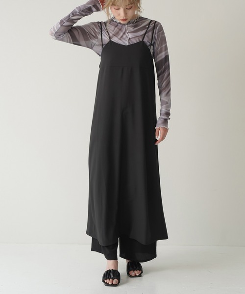 Lull（ルル）の「【Lull / ルル】ダブルストラップキャミワンピース（ワンピース・レディース・グリーン/ブラック/オレンジ/ピンク・ONESIZE）」の14枚目の写真