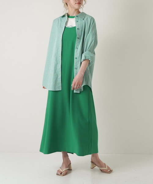 Lull（ルル）の「【Lull / ルル】ダブルストラップキャミワンピース（ワンピース・レディース・グリーン/ブラック/オレンジ/ピンク・ONESIZE）」の21枚目の写真