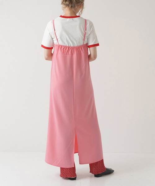 Lull（ルル）の「【Lull / ルル】ダブルストラップキャミワンピース（ワンピース・レディース・グリーン/ブラック/オレンジ/ピンク・ONESIZE）」の10枚目の写真