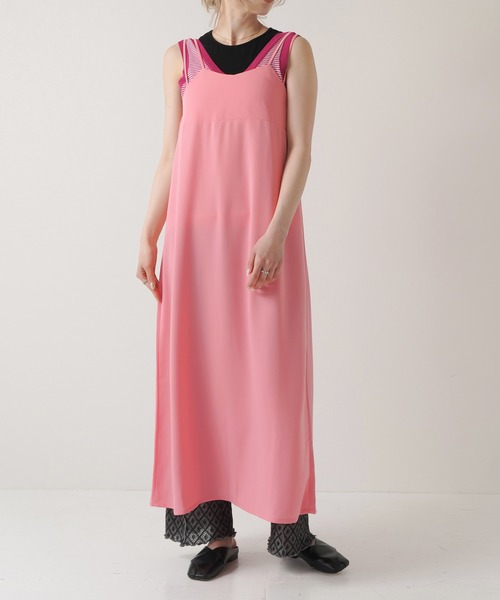 Lull（ルル）の「【Lull / ルル】ダブルストラップキャミワンピース（ワンピース・レディース・グリーン/ブラック/オレンジ/ピンク・ONESIZE）」の15枚目の写真