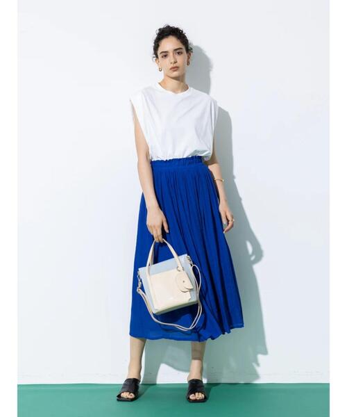 koe（コエ）の「ウエストフリルギャザースカート（スカート・レディース・グリーン/ブルー/ピンク・M）」の22枚目の写真