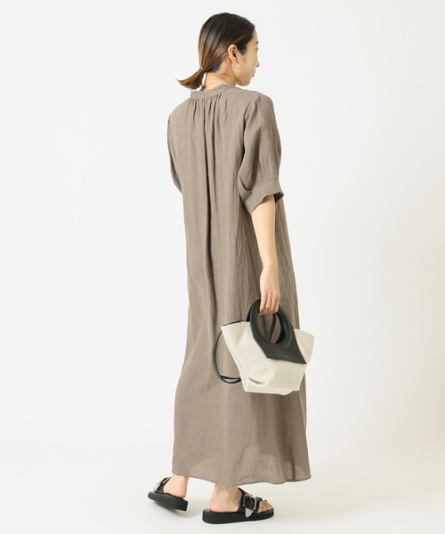 セール】《追加》フレンチリネンスキッパーワンピース