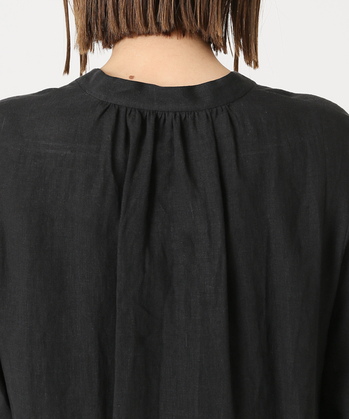 journal standard L'essage(ジャーナルスタンダードレサージュ)の「《追加》フレンチリネンスキッパーワンピース(ワンピース・レディース・ブラウン/オレンジ/ブラック/チャコールグレー・38/36)」の12枚目の写真