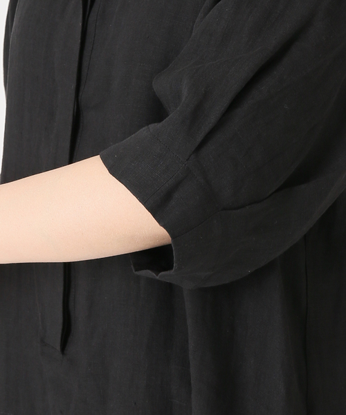 journal standard L'essage(ジャーナルスタンダードレサージュ)の「《追加》フレンチリネンスキッパーワンピース(ワンピース・レディース・ブラウン/オレンジ/ブラック/チャコールグレー・38/36)」の9枚目の写真