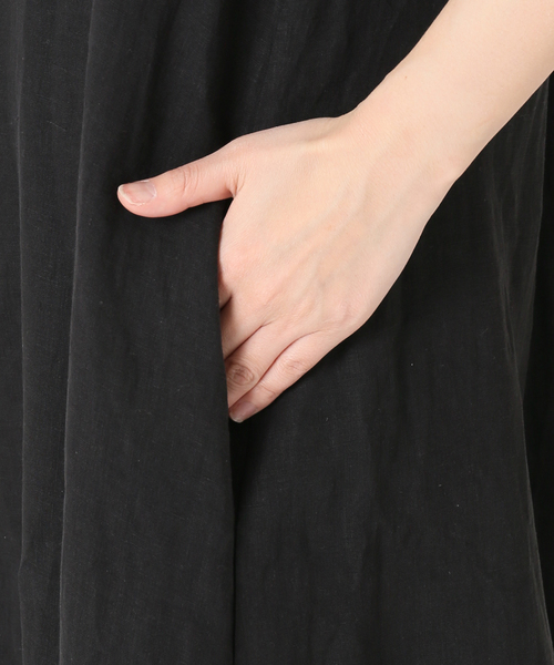 journal standard L'essage(ジャーナルスタンダードレサージュ)の「《追加》フレンチリネンスキッパーワンピース(ワンピース・レディース・ブラウン/オレンジ/ブラック/チャコールグレー・38/36)」の7枚目の写真