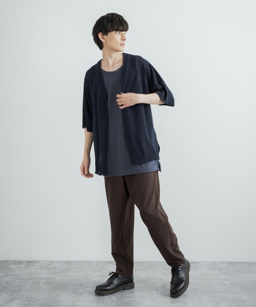 Audience（オーディエンス）の「日本製/国産 プレミアリネンコットン天竺タンクトップ AUD6368（タンクトップ・メンズ・オフホワイト/ミント/グレイッシュベージュ/チャコール・M/L/XL）」の10枚目の写真