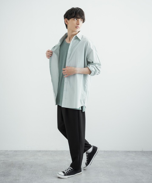 Audience（オーディエンス）の「日本製/国産 プレミアリネンコットン天竺タンクトップ AUD6368（タンクトップ・メンズ・オフホワイト/ミント/グレイッシュベージュ/チャコール・M/L/XL）」の17枚目の写真