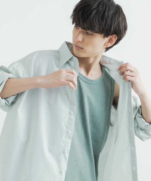 Audience（オーディエンス）の「日本製/国産 プレミアリネンコットン天竺タンクトップ AUD6368（タンクトップ・メンズ・オフホワイト/ミント/グレイッシュベージュ/チャコール・M/L/XL）」の18枚目の写真