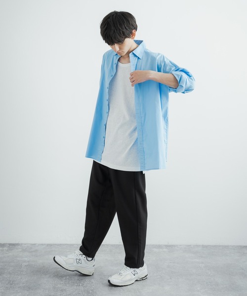 Audience（オーディエンス）の「日本製/国産 プレミアリネンコットン天竺タンクトップ AUD6368（タンクトップ・メンズ・オフホワイト/ミント/グレイッシュベージュ/チャコール・M/L/XL）」の5枚目の写真