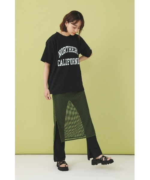 SHEL'TTER ORIGINAL(シェルターオリジナル)の「メッシュロングタンクトップ(タンクトップ・レディース・ホワイト/グリーン/ブラック・FREE)」の1枚目の写真