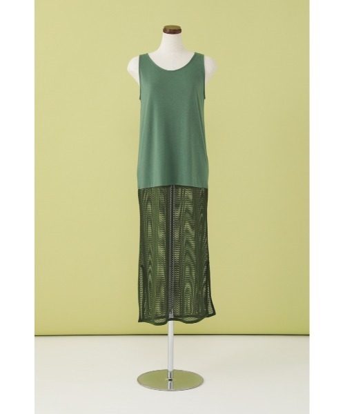 SHEL'TTER ORIGINAL(シェルターオリジナル)の「メッシュロングタンクトップ(タンクトップ・レディース・ホワイト/グリーン/ブラック・FREE)」の11枚目の写真