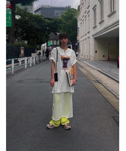 SHEL'TTER ORIGINAL(シェルターオリジナル)の「メッシュロングタンクトップ(タンクトップ・レディース・ホワイト/グリーン/ブラック・FREE)」の16枚目の写真